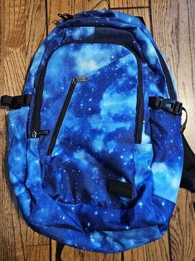 Mancro Blue Galaxy-Print Men's Backpack